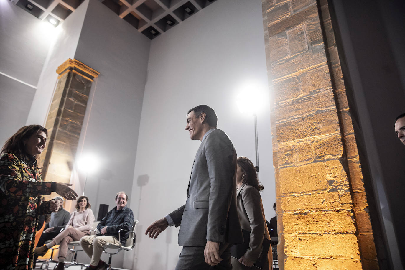 Fotos: Pedro Sánchez, en San Millán y Nájera