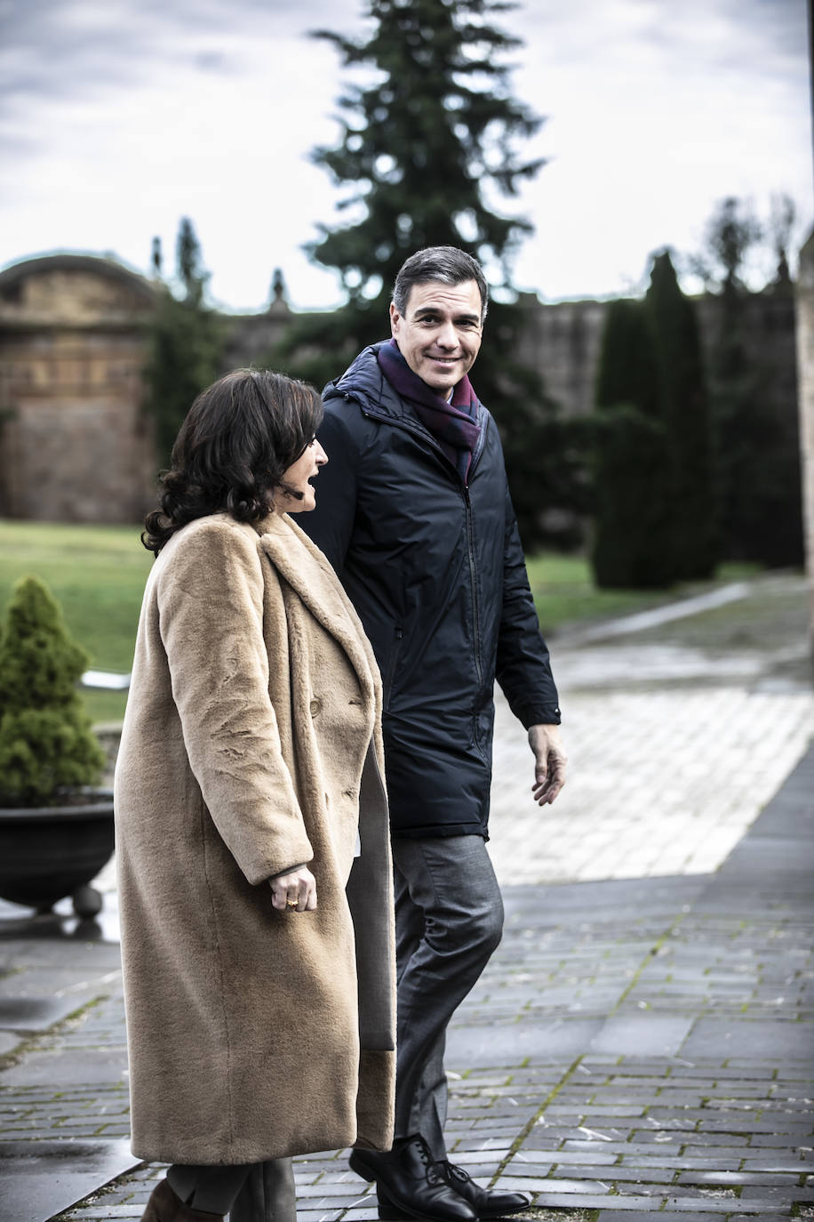 Fotos: Pedro Sánchez, en San Millán y Nájera