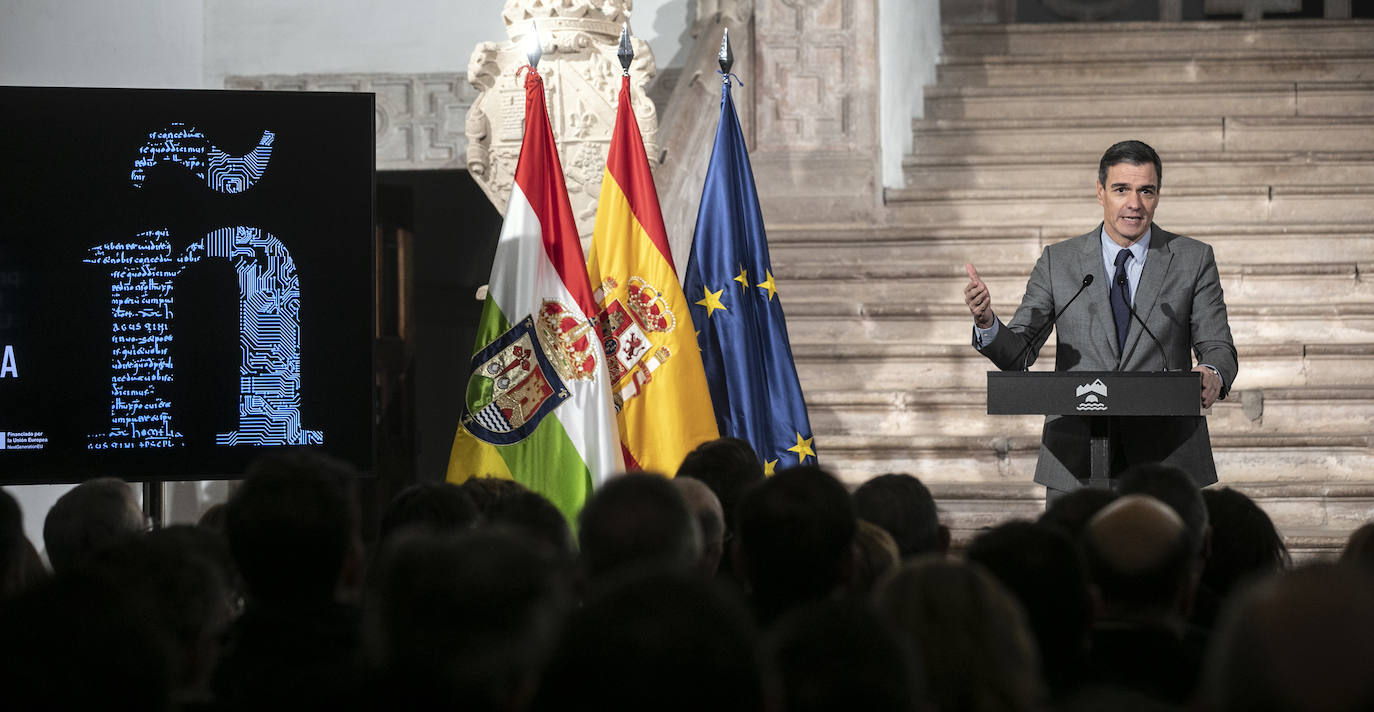 Fotos: Pedro Sánchez, en San Millán y Nájera