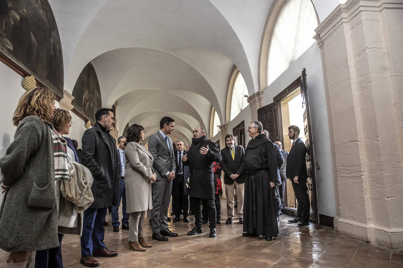 Fotos: Pedro Sánchez, en San Millán y Nájera