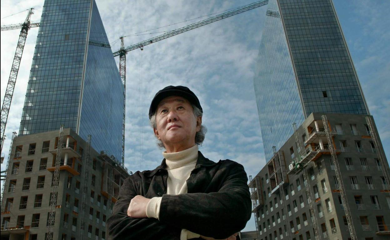 El arquitecto japonés Arata Isozaki, creador de las torres Isozaki de Bilbao.