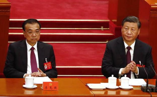 Xi Jinping durante la ceremonia de clausura del XX Congreso Nacional del Partido Comunista de China