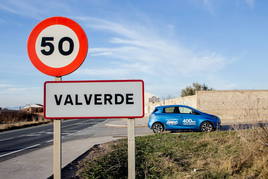 Señalización del término municipal de Valverde.