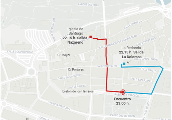 La procesión de El Encuentro cambia de recorrido