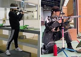 Zahra González en su etapa escolar y en la actualidad.