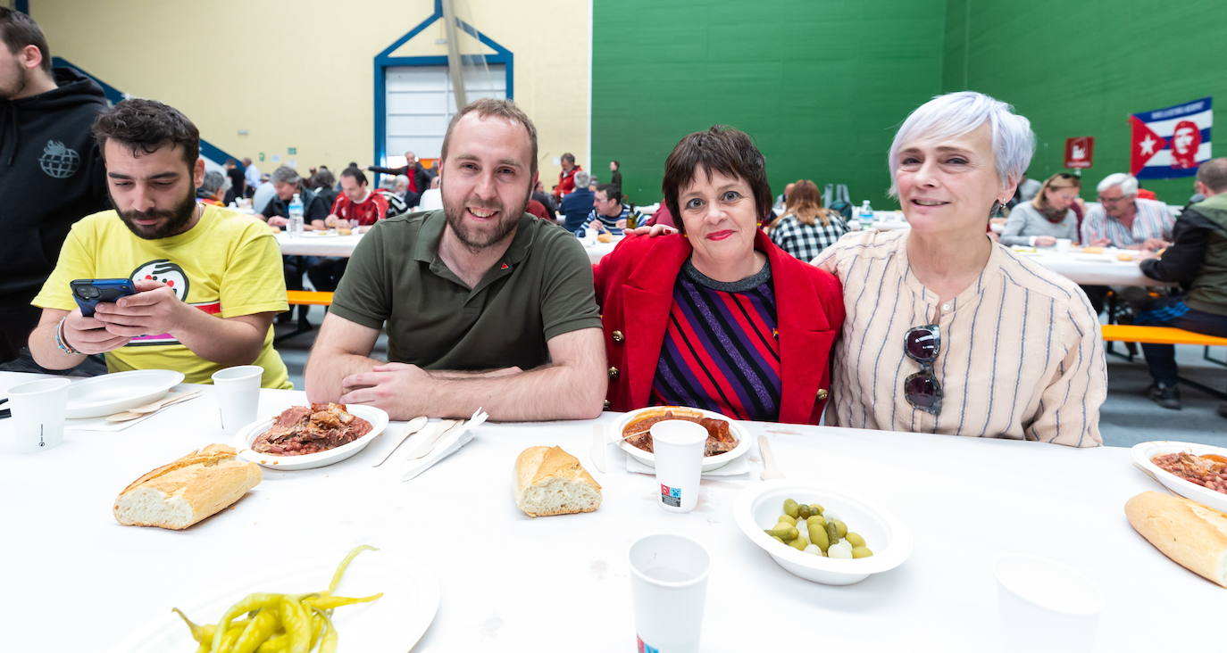 Mendiola, Moreno y Carrero, hace unos días en Fuenmayor.