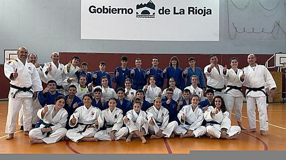 Componentes de la selección riojana de judo que se desplaza al Nacional a Madrid.