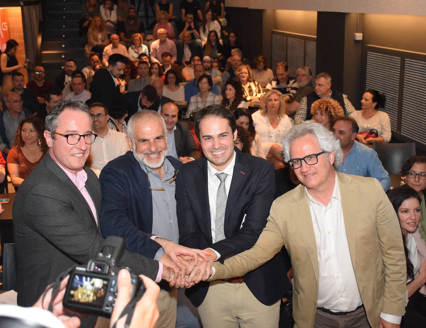 Peña, Carrizosa, Íñiguez y Pérez-Nievas, en la presentación de las listas de Ciudadanos.