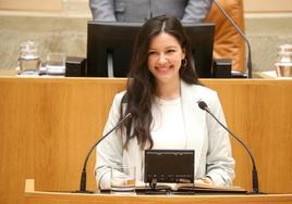 Cristina Gómez, ayer, durante la toma de posesión.