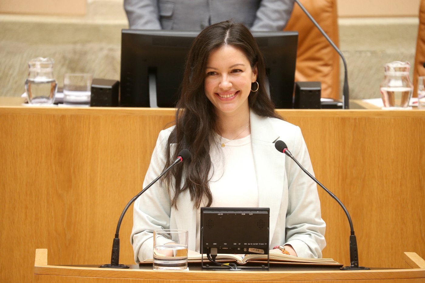 Cristina Gómez, ayer, durante la toma de posesión.