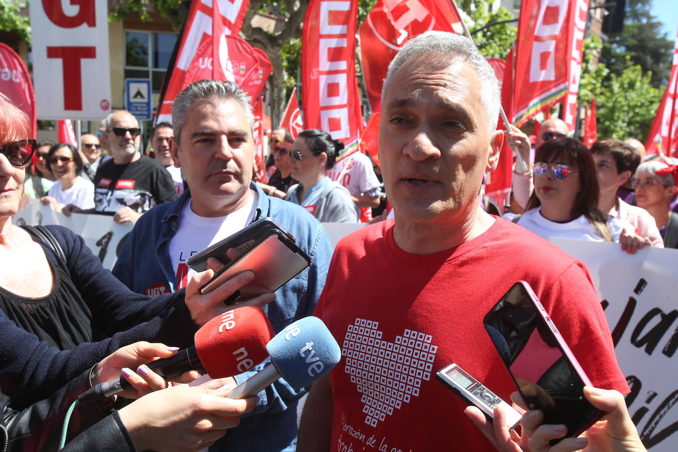 La manifestación del Primero de Mayo en Logroño