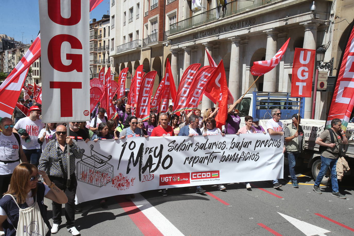 La manifestación del Primero de Mayo en Logroño