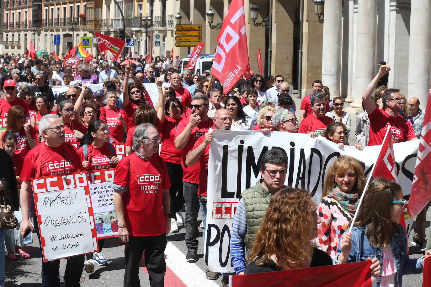 La manifestación del Primero de Mayo en Logroño