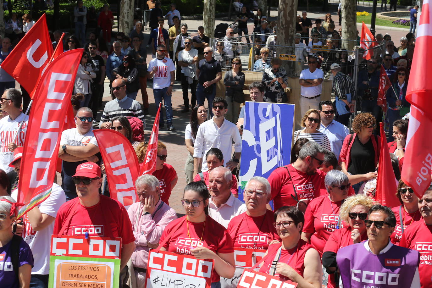 La manifestación del Primero de Mayo en Logroño