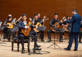 Pablo Sainz-Villegas y La Orden de la Terraza, en el concierto compartido en la primera edición de La Rioja Festival.