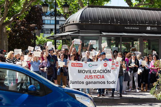 Manffestación de funcionarios judiciales en Logroño