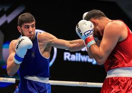 Gazi Jalidov, en un combate del Mundial.