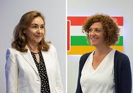 María Martín, a la izquierda, y María Marrodán, directoras de campaña de PP y psoe. respectivamente.