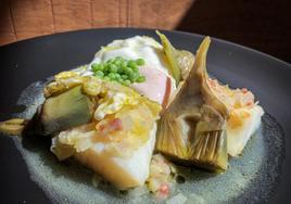 Bacalao con alcachofas