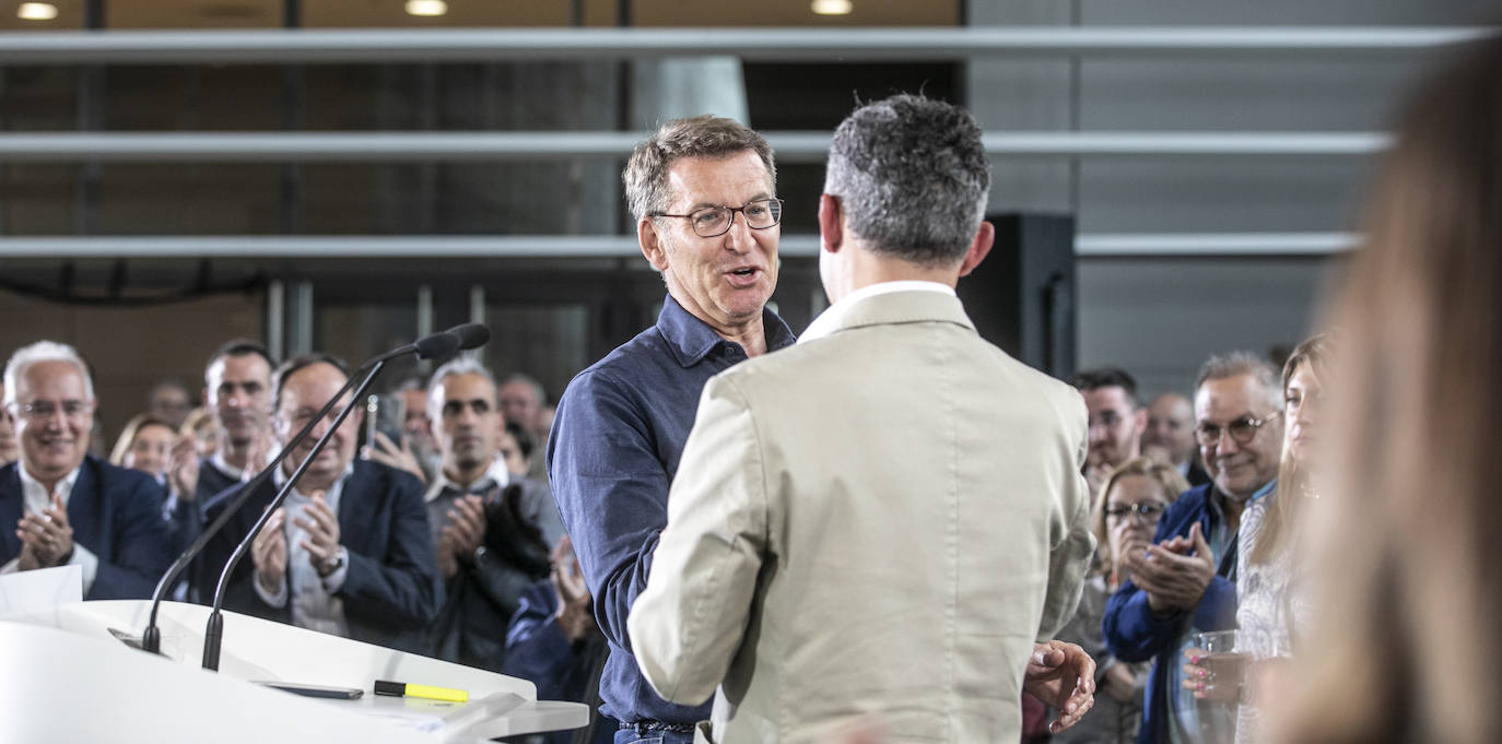 Mitin de Feijóo en Riojafórum