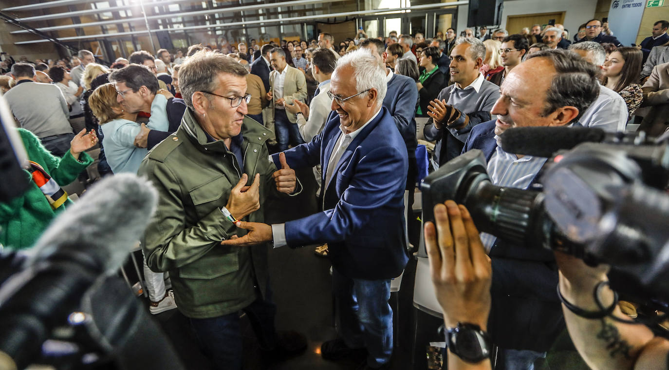 Mitin de Feijóo en Riojafórum