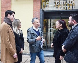 Escobar, durante el acto electoral de esta mañana.