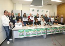 Rueda de prensa ofrecida en la sede de la CSIF en la tarde de este lunes.