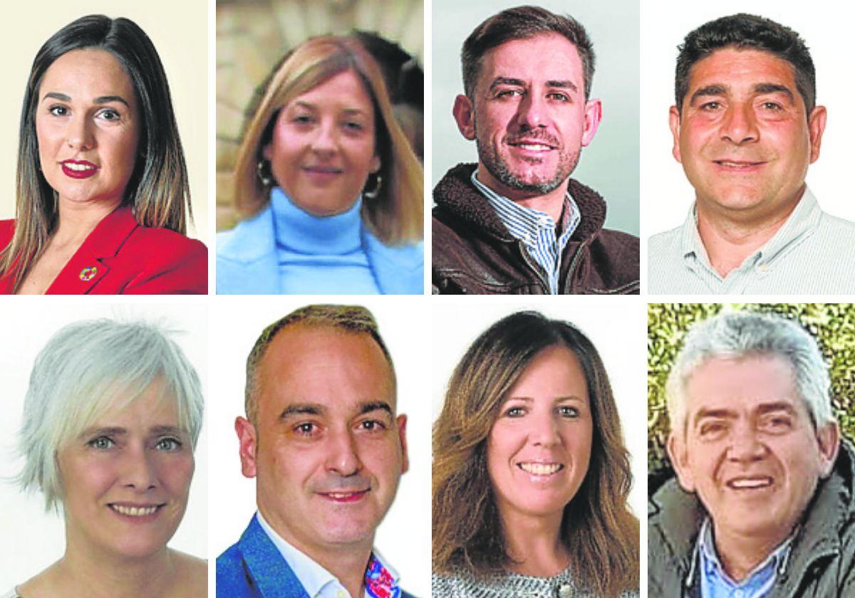 Naiara Hernández (PSOE), Guadalupe Fernández (PP), Borja Merino (Cs), Adolfo Jiménez (PR+ EV), Arantxa Carrero (Unidas), Iván Rivera (Vox), Laura Vidaurre (Vinea) y Luis Salazar (Por La Rioja).