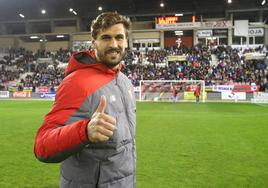 Fernando Llorente, en Las Gaunas durante una visita del Sevilla a Logroño.