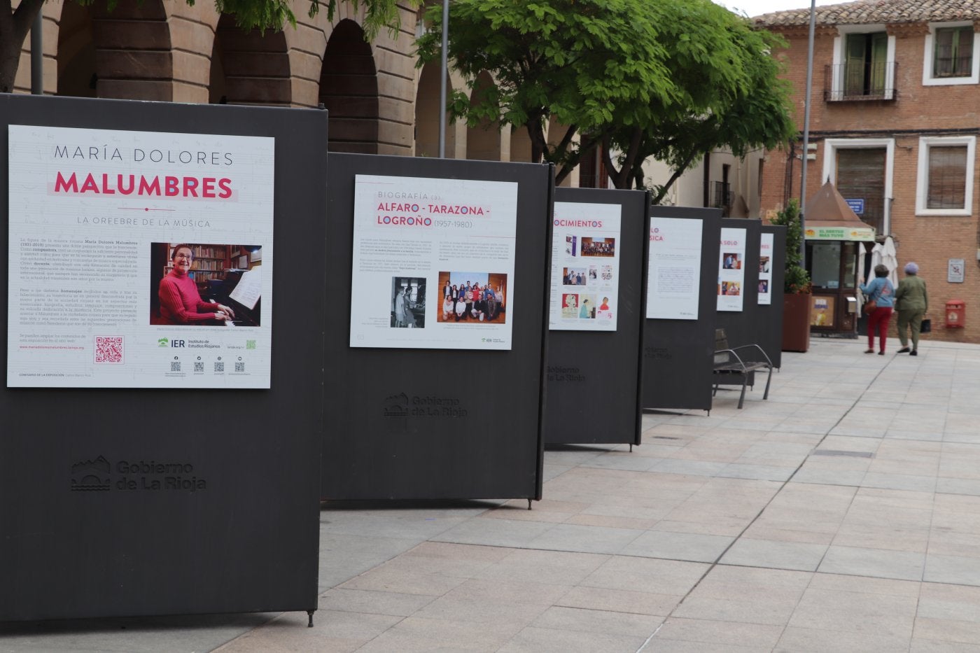 'María Dolores Malumbres, la orfebre de la música', en la plaza de España de Alfaro
