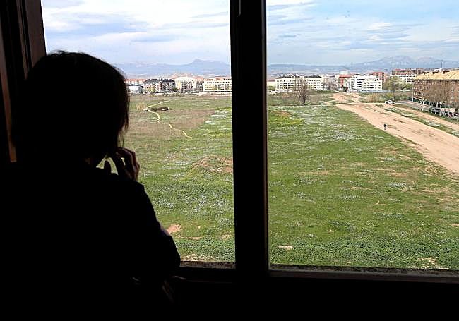 Una vecina del sur ve por su ventana parte del sector.