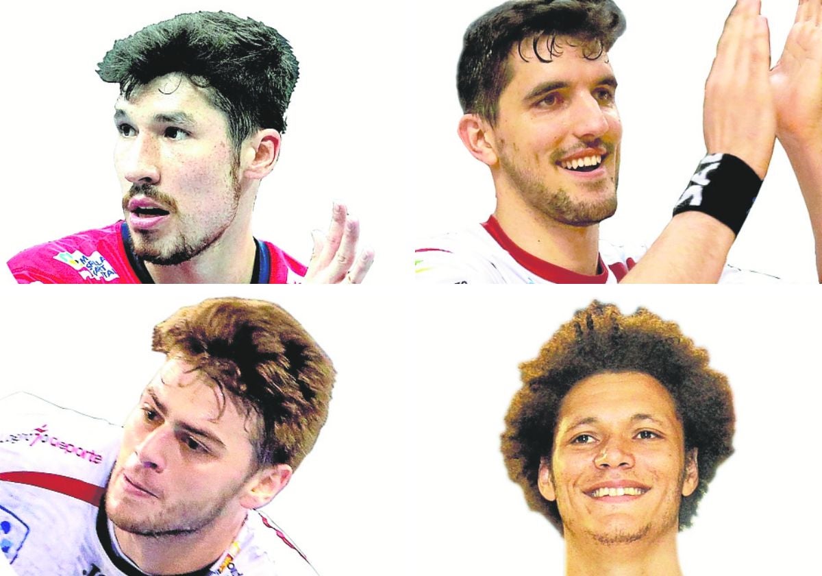 Alex Dujshebaev, Miguel Sánchez-Migallón, Haniel Langaro y Thiagus Petrus.