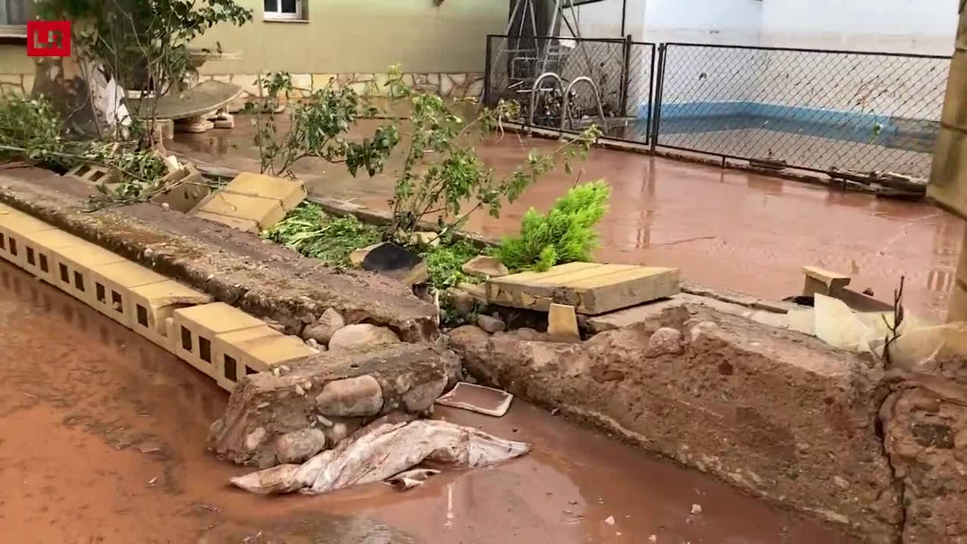 Los daños en Huércanos por las dos trombas de agua