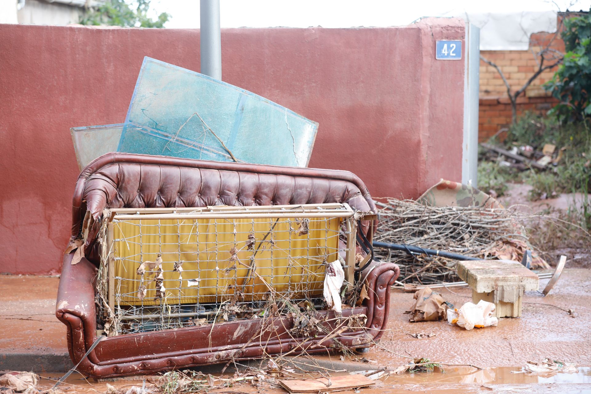 Las consecuencias de las inundaciones en Huércanos