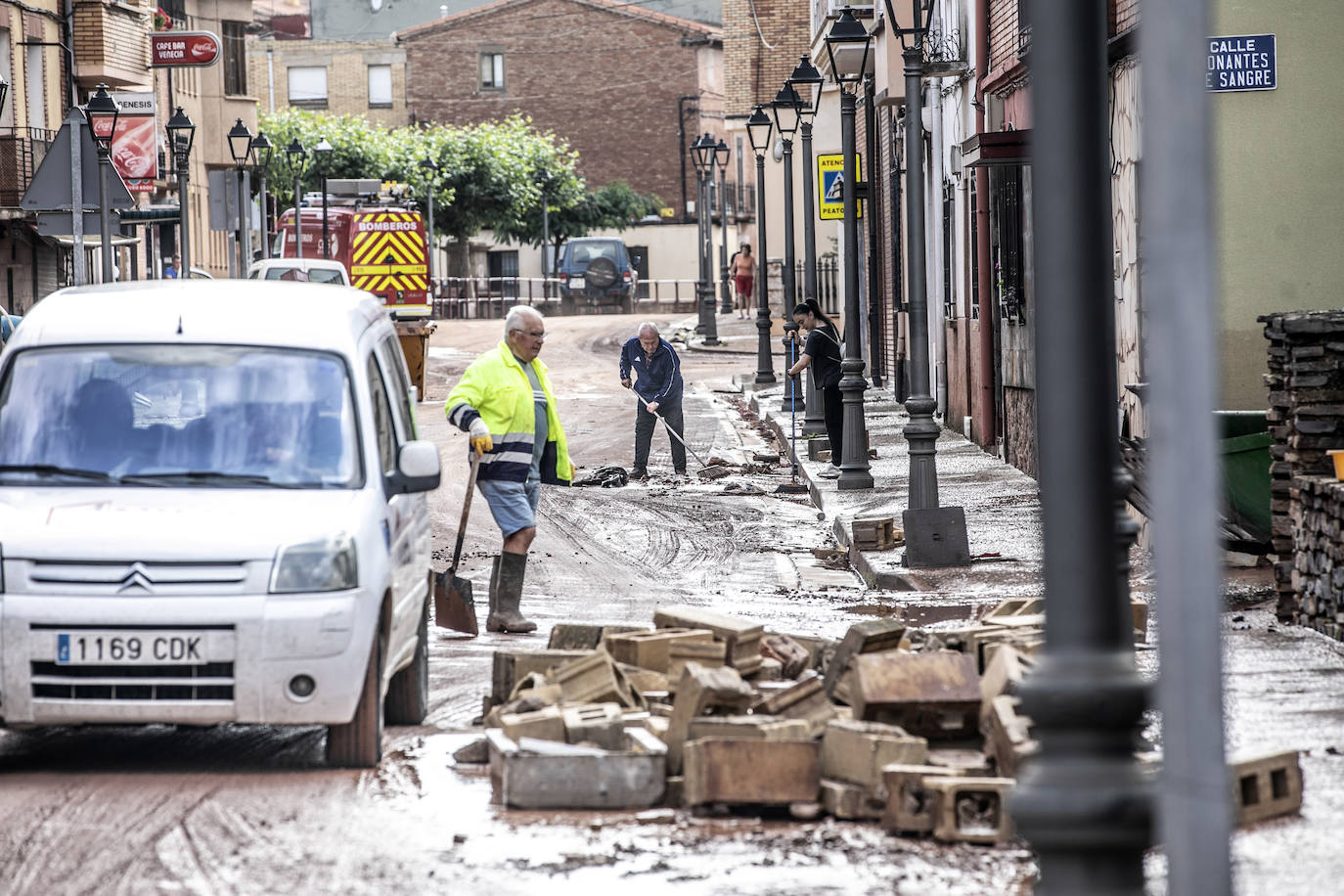 Las consecuencias de las inundaciones en Huércanos