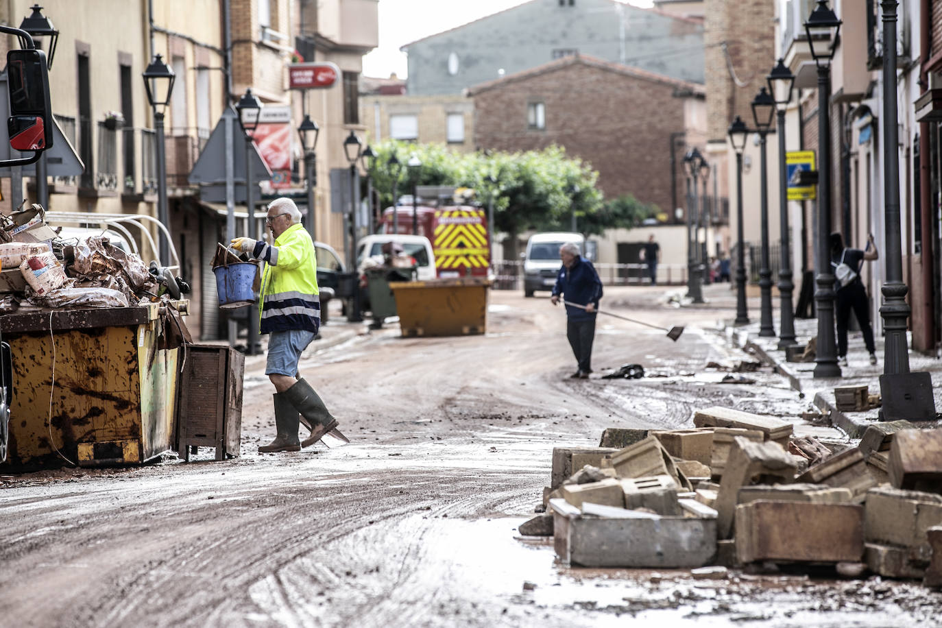 Las consecuencias de las inundaciones en Huércanos