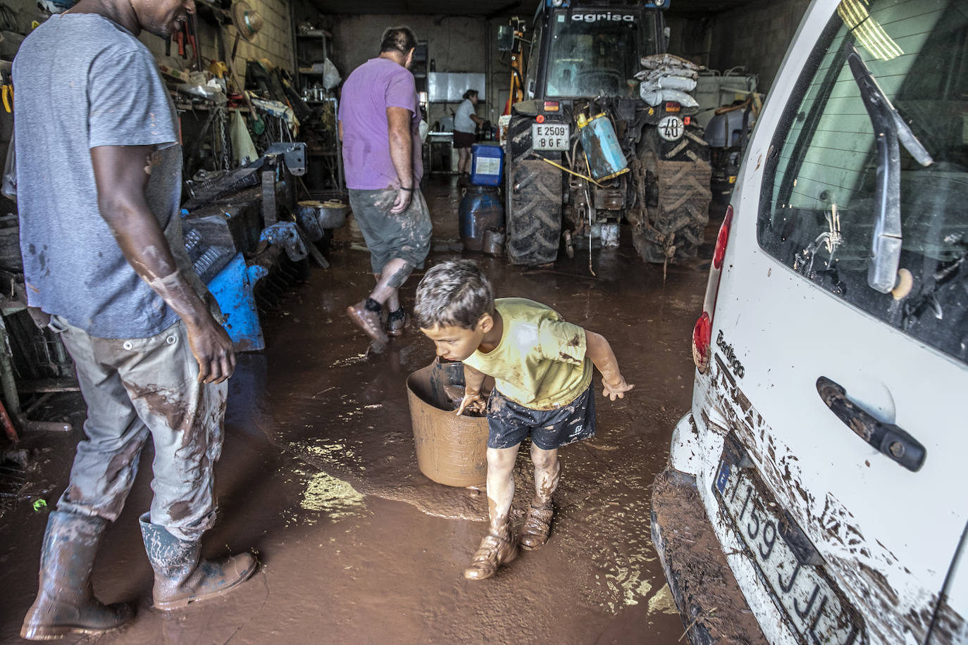 Las consecuencias de las inundaciones en Huércanos