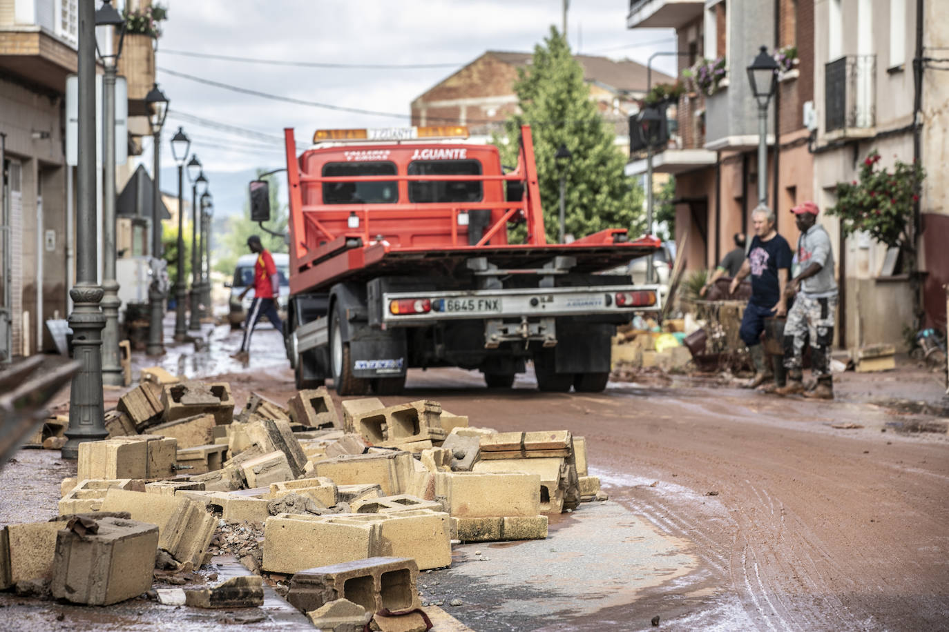 Las consecuencias de las inundaciones en Huércanos