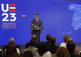 Pedro Sánchez presenta las prioridades de la Presidencia española de la UE.