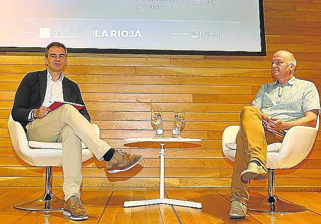 Miguel Sáinz y Alfonso Pérez, en su exposición.