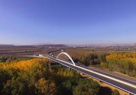 Tramo de carretera en La Rioja.