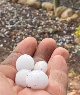 Imagen secundaria 2 - Granizo en Medrano.