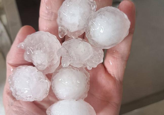 Granizo en Navarrete.