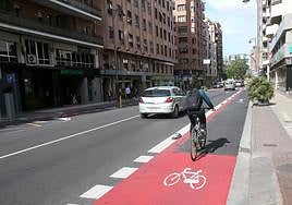 Carril bici de Murrieta, parte del eje ciclista este-oeste.
