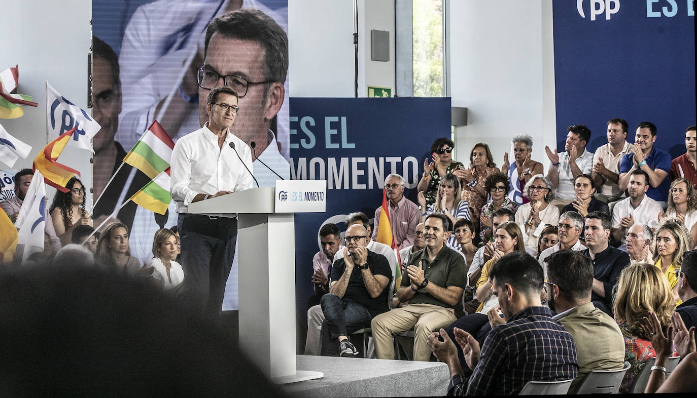 Las imágenes del acto de Feijóo en Logroño