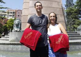 Lucía Yubero, de 24 años, y Félix Ángel Jalón, de 28 años, representantes de San Mateo