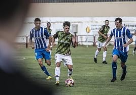 Dani Garrido, en el partido amistoso ante el Alavés B.