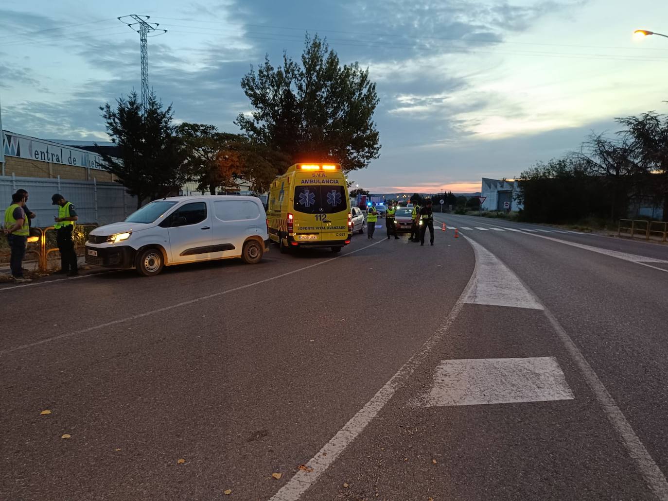 El accidente se produjo en la carretera LR 134