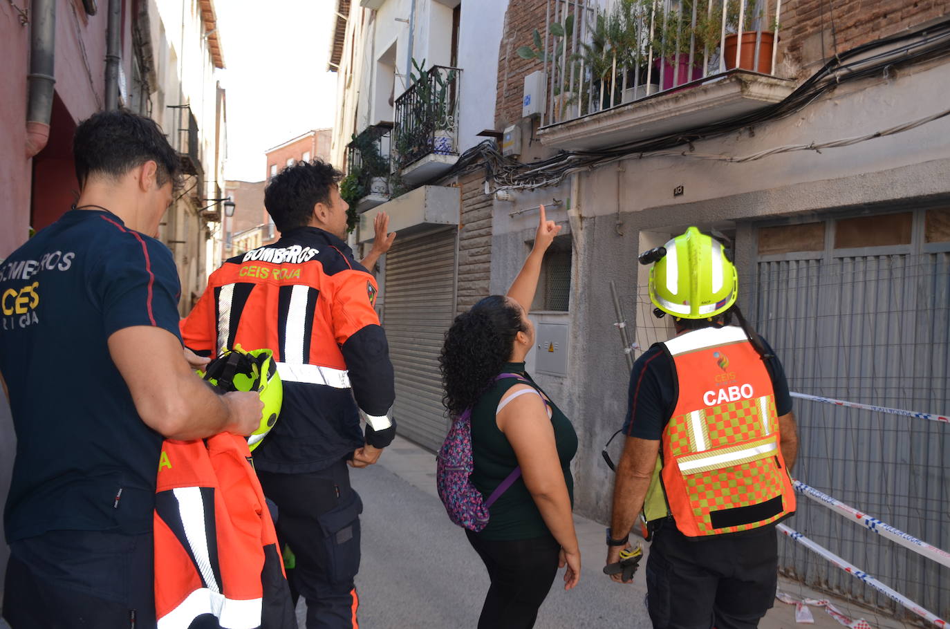 Derrumbe de un edificio en la calle San Andrés de Calahorra