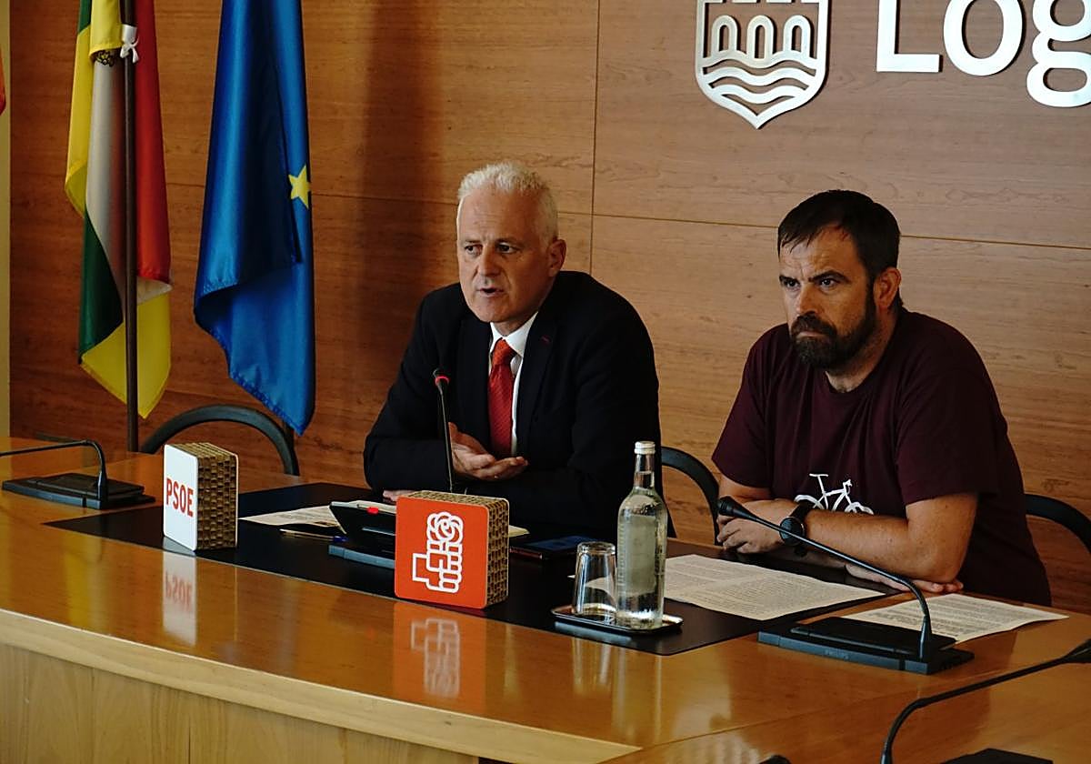 Pablo Hermoso de Mendoza e Iván Reinares, portavoces socialistas.